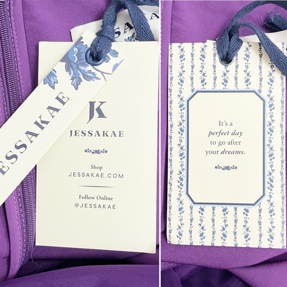 NWT JessaKae Nora Purple Midi Dress Sz XXL Sweetheart Flutter Sleeve Fit & Flare - Picture 13 of 16